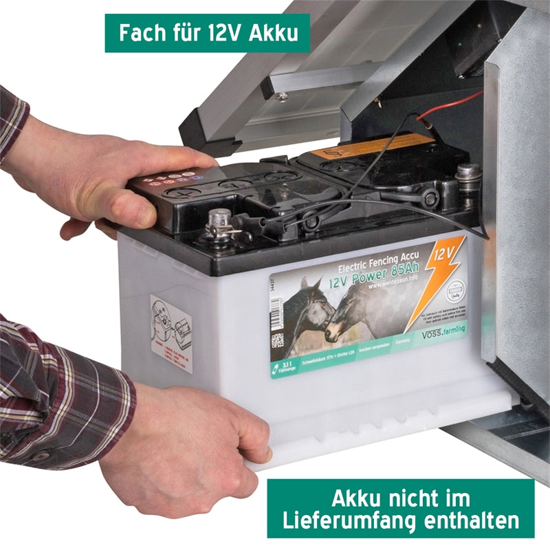 VOSS.farming SIRUS 8 55W Weidezaun-Solarset mit Tragebox